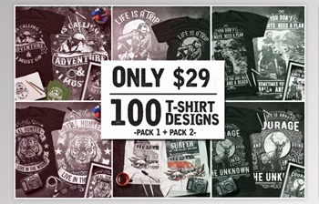 Download T-Shirt Design <span class='badge badge-warning'>Mega</span> Collection Creativemarket 1324614