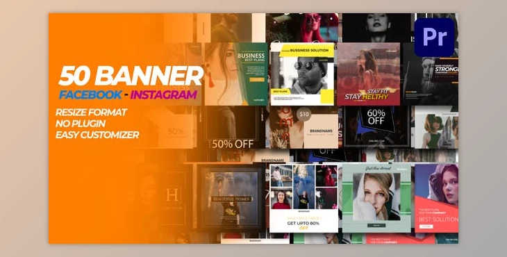 Download 50 Facebook & Instagram Banner | Mogrt (Videohive 33966175) - PR Project