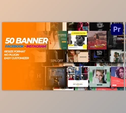 Download 50 Facebook & Instagram Banner | Mogrt (Videohive 33966175) - PR Project