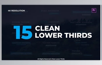 Download <span class='badge badge-warning'>Clean</span> Lower Thirds (Videohive 29953354)