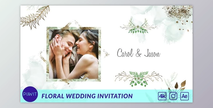 Download Floral & Golden Wedding Invitation (Videohive 33592932) - AE Project
