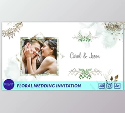 Download Floral & Golden Wedding Invitation (Videohive 33592932) - AE Project