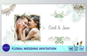 Download Floral & Golden <span class='badge badge-warning'>Wedding</span> Invitation (Videohive 33592932) - AE Project