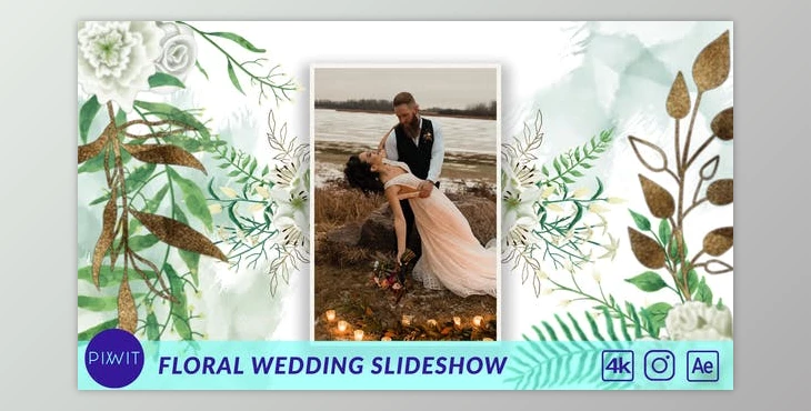 Download Floral & Golden Slideshow (Videohive 33630893) - AE Project