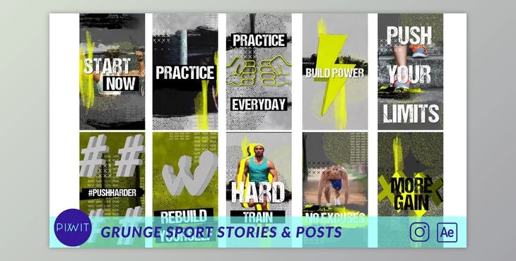 Download Grunge Sports Stories & Posts (Videohive 31501691) - AE Project