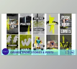 Download Grunge Sports Stories & Posts (Videohive 31501691) - AE Project