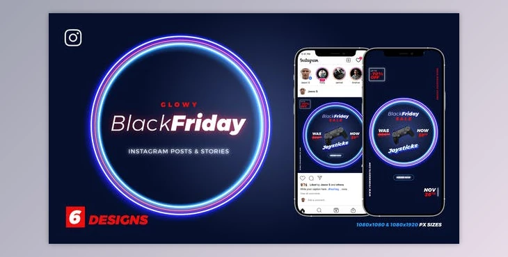 Download Black Friday Sale Glow Instagram Ad B159 (Videohive 33991710) - AE Project