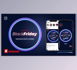 Download Black Friday Sale Glow Instagram Ad B159 (Videohive 33991710) - AE Project