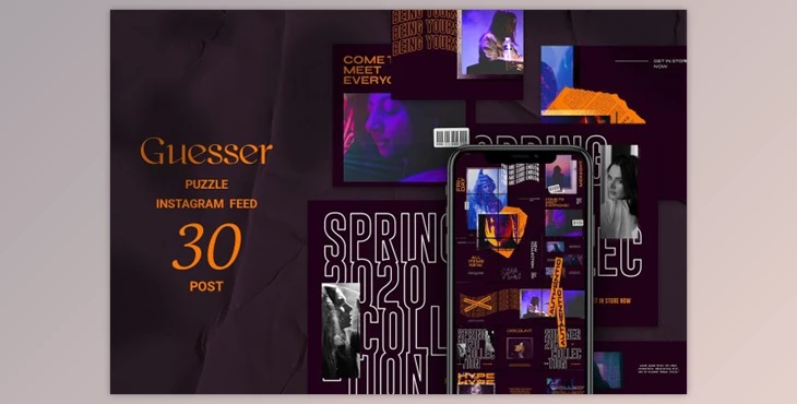 Download Guesser Puzzle Instagram Feed (PSD, PDF)