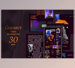 Download Guesser Puzzle Instagram Feed (PSD, PDF)