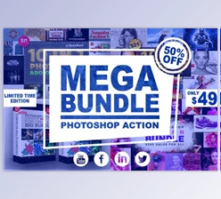 Download Mega Bundle Photoshop Action CreativeMarket