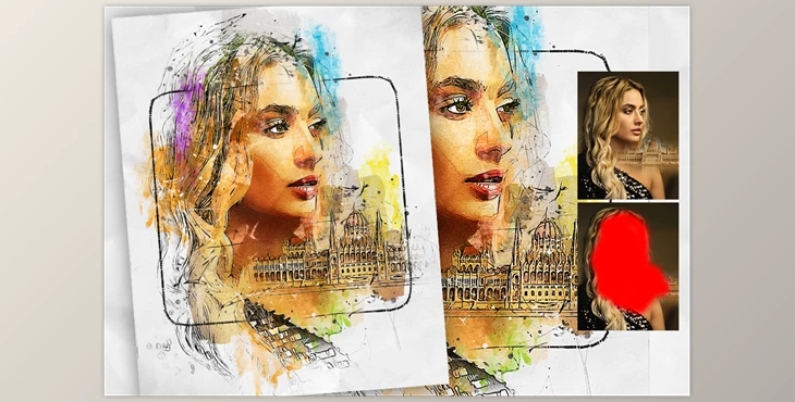 Download Pen Watercolor Photoshop Action – GraphicRiver 32930735 (ABR, PAT, ATN)