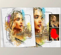 Download Pen Watercolor Photoshop Action – GraphicRiver 32930735 (ABR, PAT, ATN)