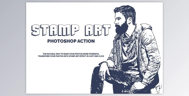 Download Stamp Art Photoshop Action