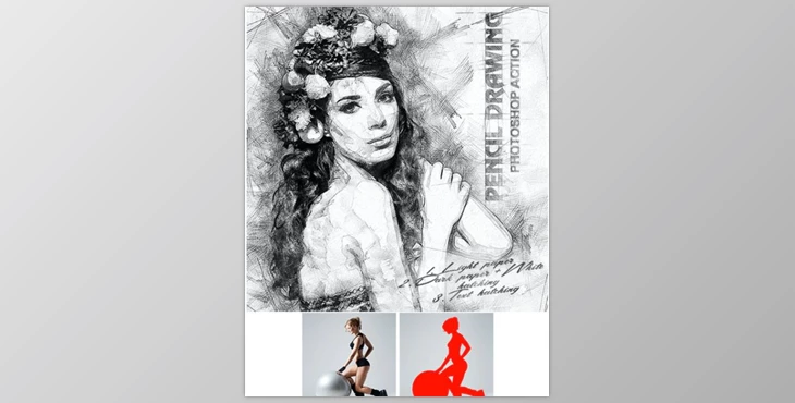 Download Pencil Drawing Photoshop Action – GraphicRiver 19737502 (ABR, ATN)