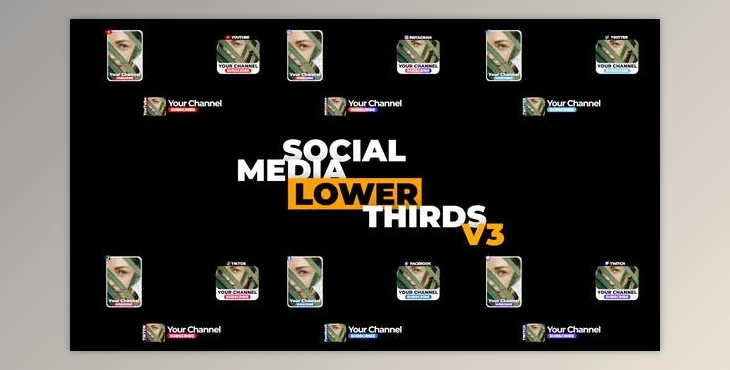 Download Social Media Lower Third v3 (Videohive 33876833) - PR Project