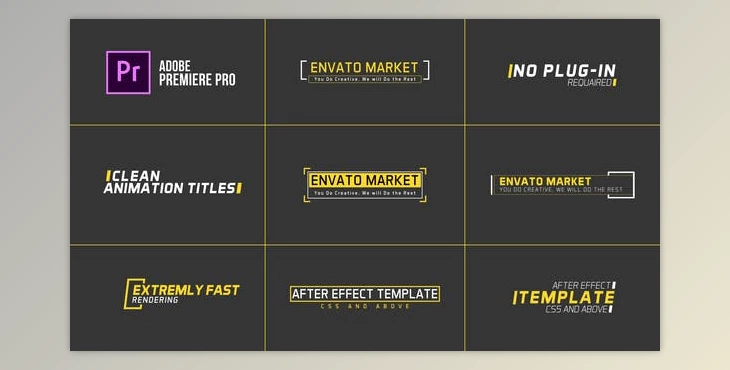 Download 60 Clean Titles | Premiere Pro (Videohive 33871163)