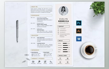 Download Minimalist CV Resume Vol. 03 (AI, EPS, PSD)