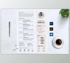 Download Minimalist CV Resume Vol. 03 (AI, EPS, PSD)