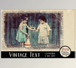 Download Vintage Text Clipping Masks & Tut (PNG)