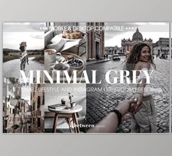 Download Minimal Grey Lightroom Mobile Preset CreativeMarket 3836032