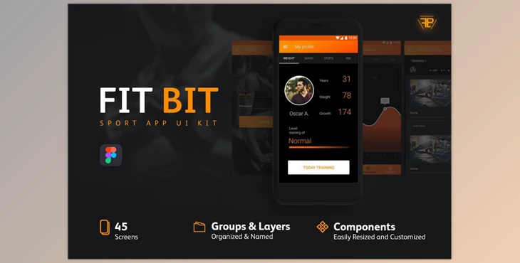Download FIT BIT Sport UI Kit CreativeMarket-2338428 (ZIP, PNG)