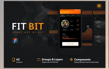 Download FIT BIT Sport UI <span class='badge badge-warning'>Kit</span> CreativeMarket-2338428 (ZIP, PNG)