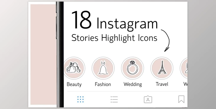 Download 18 Instagram Stories Highlight Icons CreativeMarket-2356218 (PNG, AI, PSD)