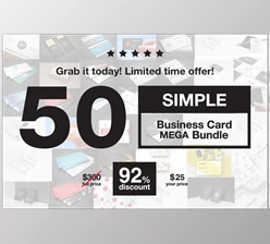 Download Simple Business Cards MEGA Bundle CreativeMarket-2185099 (PSD, PDF, EPS, AI)