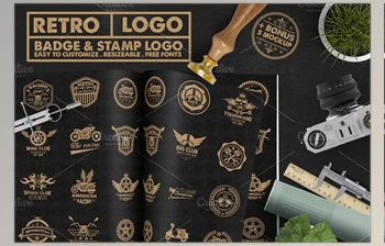 Download Race Badge & <span class='badge badge-warning'>Stamp</span> Logo & 5 Mockup CreativeMarket-2345984 (XMP)