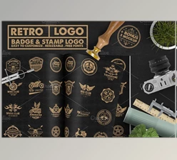 Download Race Badge & Stamp Logo & 5 Mockup CreativeMarket-2345984 (XMP)