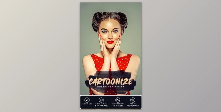 Download Cartoonize Photoshop Action GraphicRiver-31143079 (ATN)