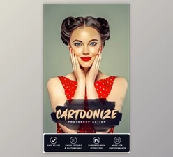 Download Cartoonize Photoshop Action GraphicRiver-31143079 (ATN)