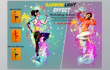 Download Rainbow Light <span class='badge badge-warning'>Effect</span> PS Action CreativeMarket-5940257 (ABR, ATN, PAT)