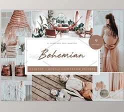 Download 9 x Lightroom Presets, Bohemian CreativeMarket-5960700 (XMP, LRTEMPLATE, DNG, JPG)