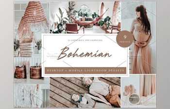 Download 9 x Lightroom Presets, Bohemian <span class='badge badge-warning'>CreativeMarket-5960700</span> (XMP, LRTEMPLATE, DNG, JPG)