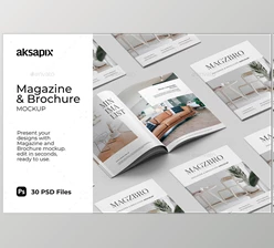 Download Magazine and Brochure Mockup GraphicRiver-31574226 (PSD, PNG, JPG)