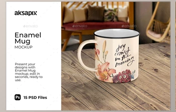 Download Enamel Mug <span class='badge badge-warning'>Mockup</span> GraphicRiver-31368848 (PSD)