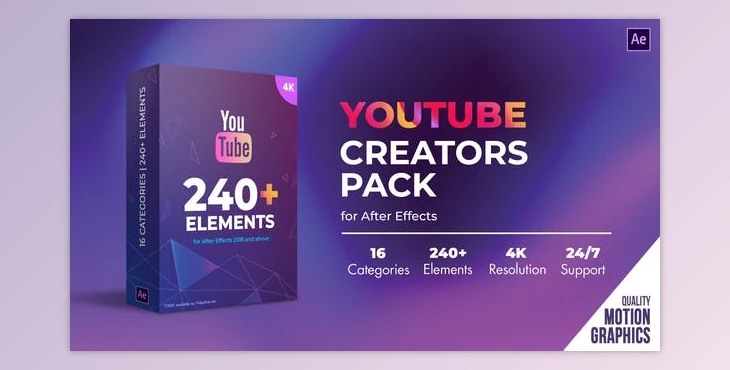 Download Youtube Creators Pack (Videohive 31232789) - AE Project