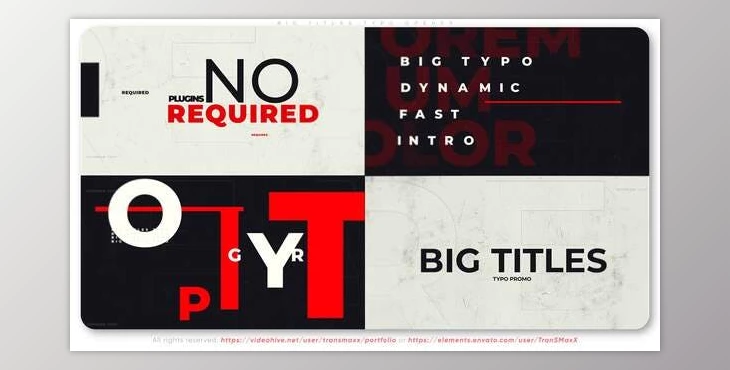 Download Big Titles Typo. Smart Opener (Videohive 31005303) - AE Project