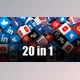 Download Social Media Icons Transition Pack (Pack of 20) (Videohive 30973598) - AE Project
