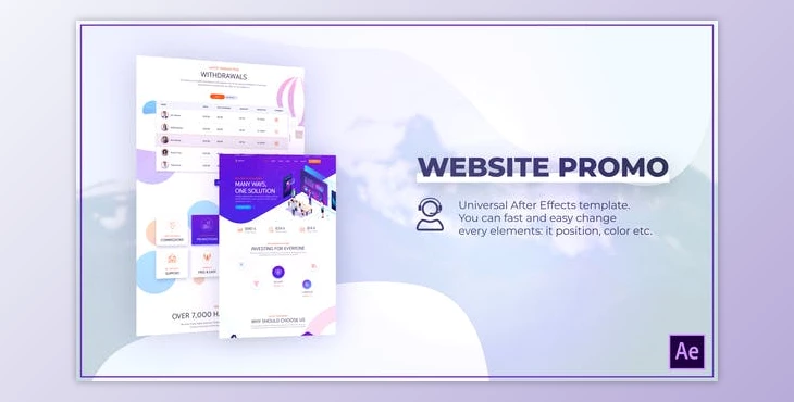 Download Website Promo with Devices Mockup (Videohive 25028970) - AE Project