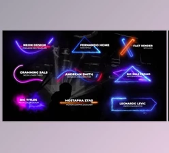 Download Neon Lower Thirds (Motionarray 897372) - PR Project