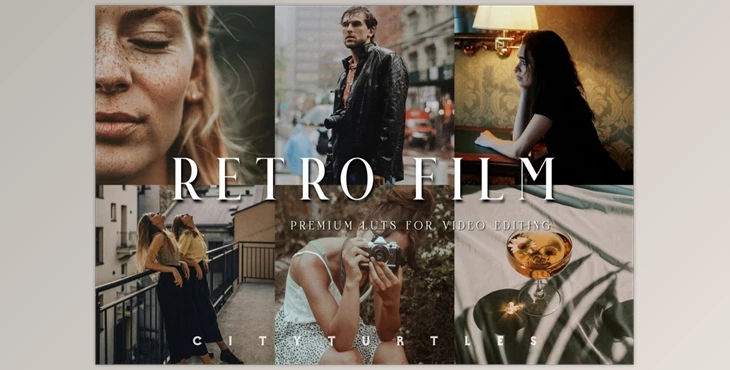 Download Retro Film LUTs for Video Editing CreativeMarket-5917247 (cube)