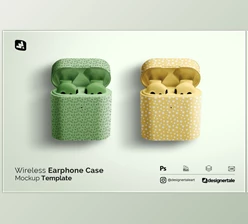 Download Wireless Earphone Case Mockup CreativeMarket-5351769 (PSD)