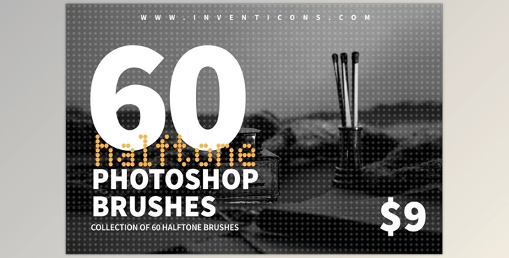 Download 60 Halftone Photoshop Brushes CreativeMarket-6028561 (ABR)
