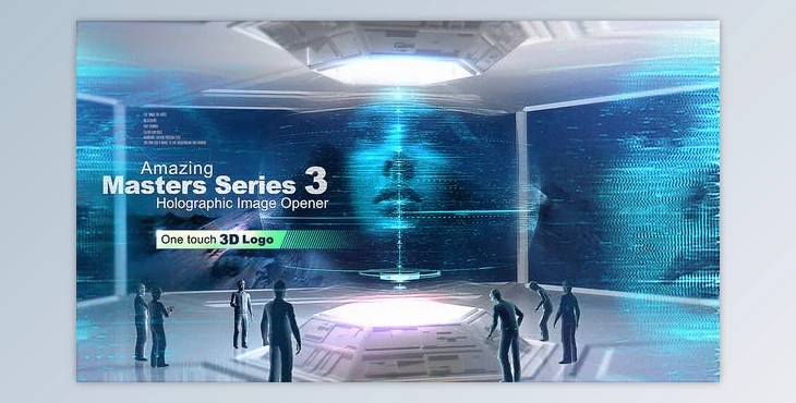 Download Amazing Masters Series 3 - Holographic Image Opener (Videohive 26832149) - AE Project