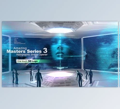 Download Amazing Masters Series 3 - Holographic Image Opener (Videohive 26832149) - AE Project