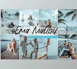 Download 15 Mobile Lightroom Presets Malibu CreativeMarket-6111550 (XMP, DNG, LRT)