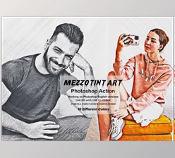Download Mezzotint Art Photoshop Action CreativeMarket-5907470 (ATN)